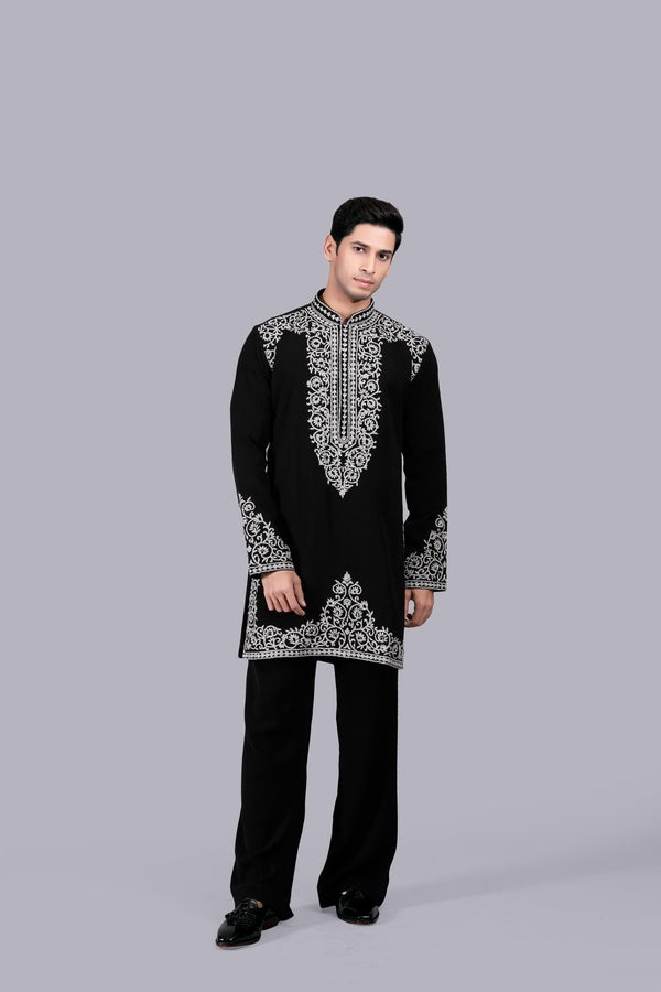 b more BLACK BOOMARIYO THREAD WORK KURTA