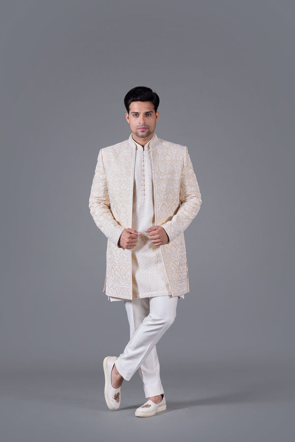 b more Champagne Royale ivory indo-western