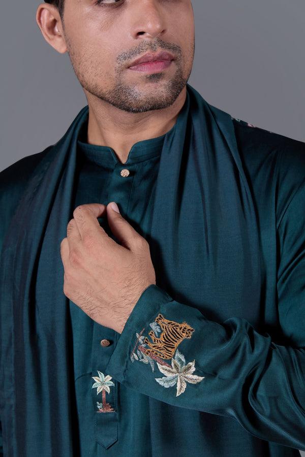 B More Enchanted Forest Kurta Set With Dupatta