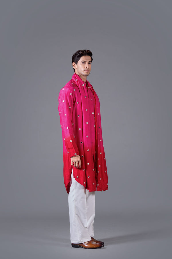 B More Fuchsia Mirage Kurta Set