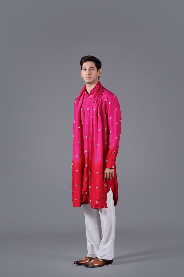 B More Fuchsia Mirage Kurta Set