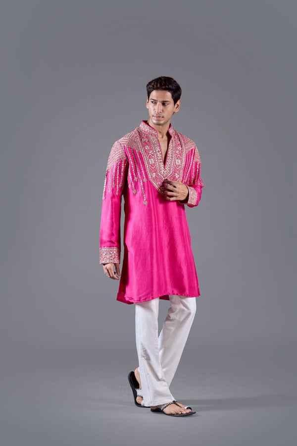 B More Imperial Magenta Kurta