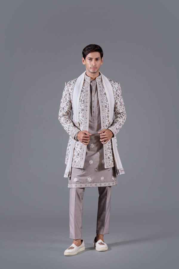 b more Maharaja Ivory Indo-Western set