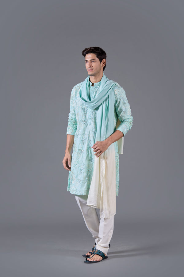B More Neptune Glow Kurta Set With Dupatta