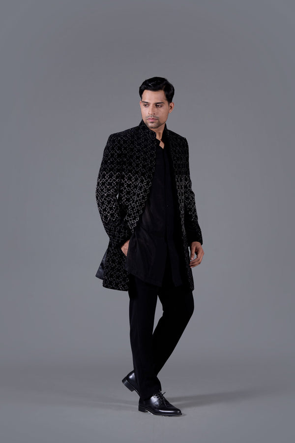 B More Noir Opulence Indo-Western Set