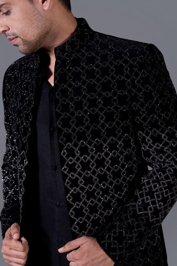 B More Noir Opulence Indo-Western Set