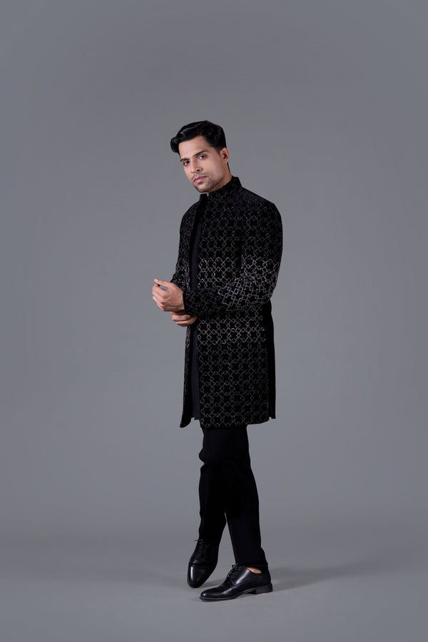 B More Noir Opulence Indo-Western Set