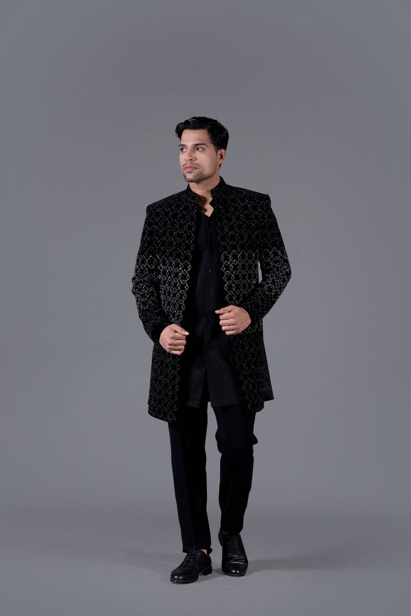 b more Noir Opulence Indo-Western set