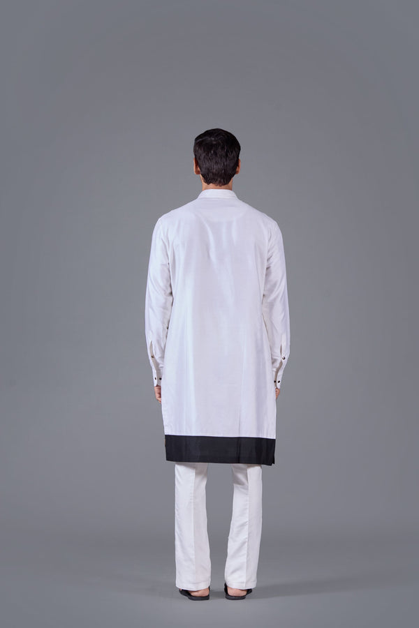 B More Opal Gleam Linen Silk Kurta