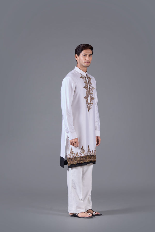 B More Opal Gleam Linen Silk Kurta