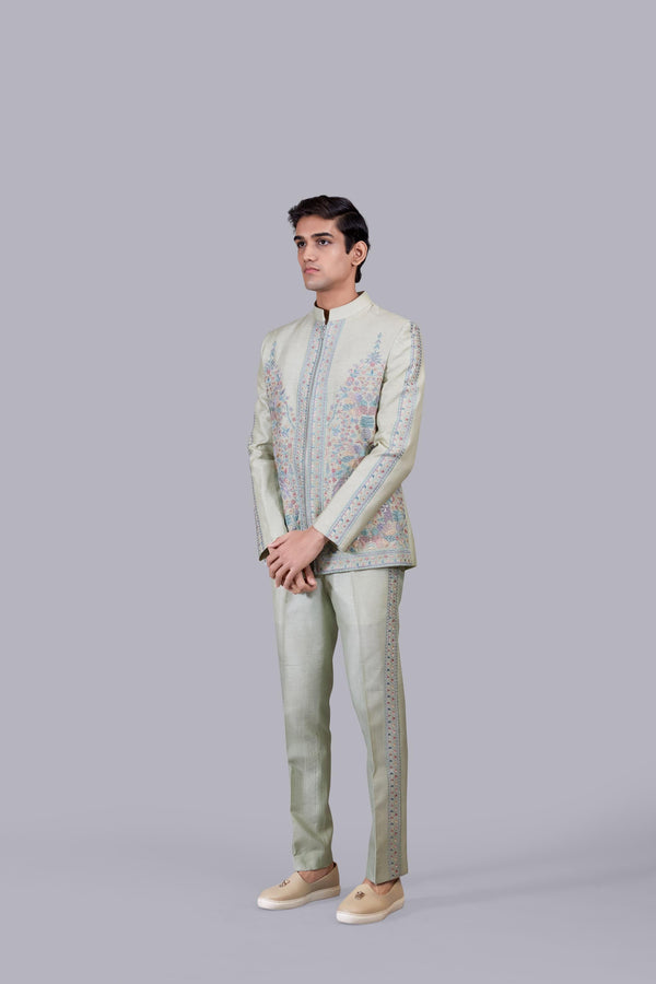 B More PISTACHIO SILK CUTDANA WORK JACKET