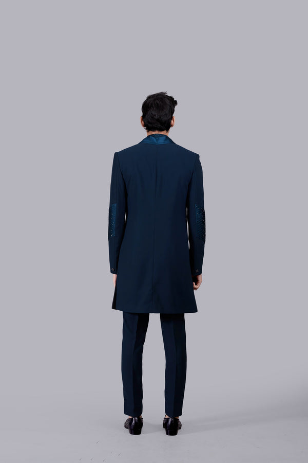 B More TEAL SATIN SILK INDOWESTERN