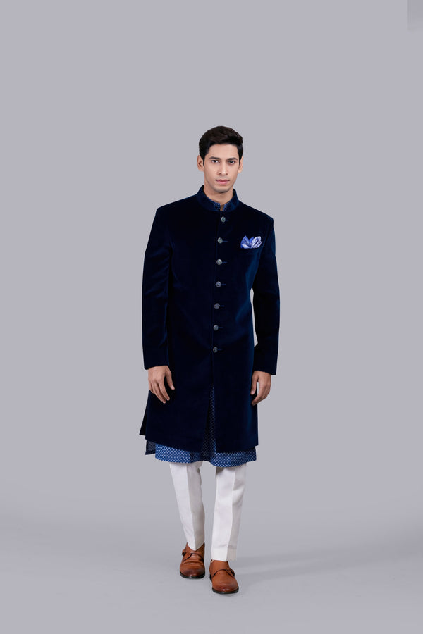 b more BLUE ITALIAN COTTON HAND PAINTED BUTTONS INDO WESTERN