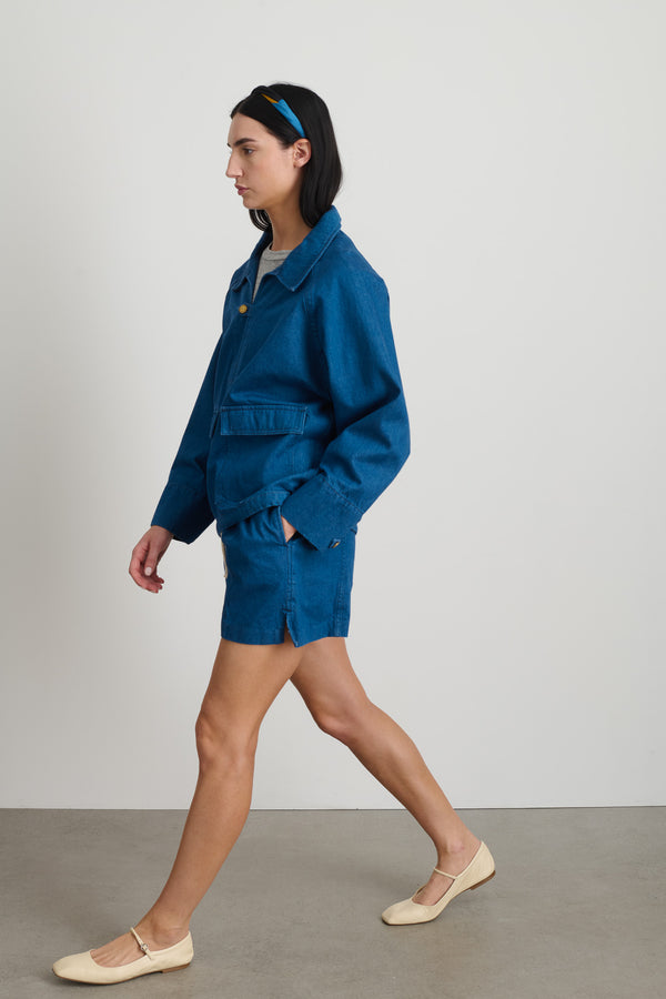 B Sides Davis Anorak Sky Blue Rinse