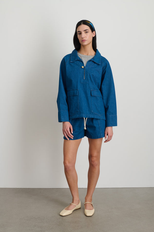 b sides Davis Anorak Sky Blue Rinse