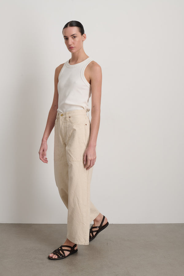 B Sides Elissa Jean Patch Pocket Mere White