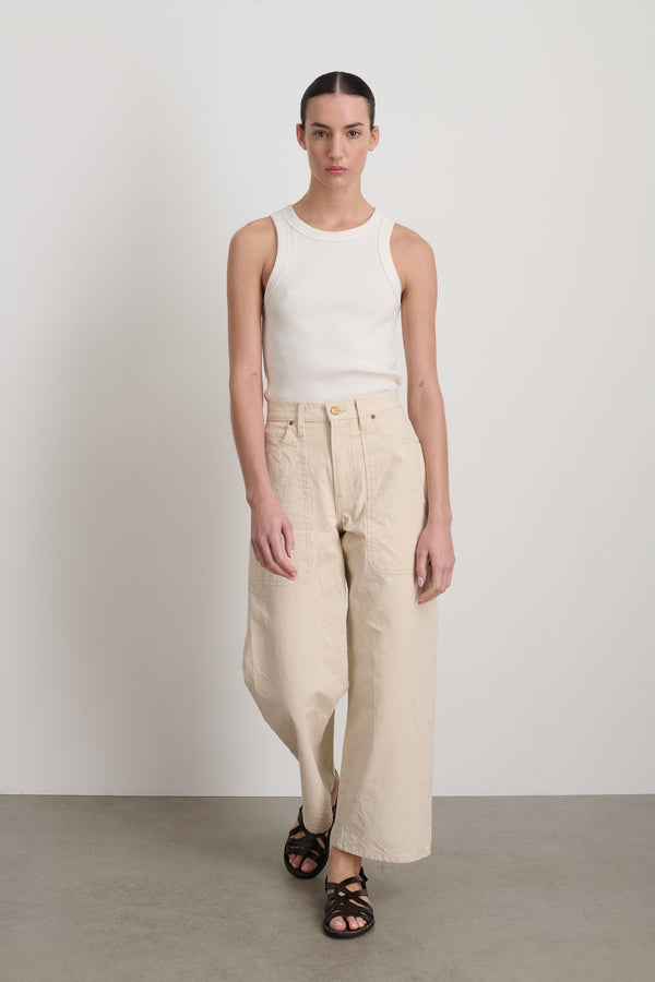 b sides Elissa Jean Patch Pocket Mere White