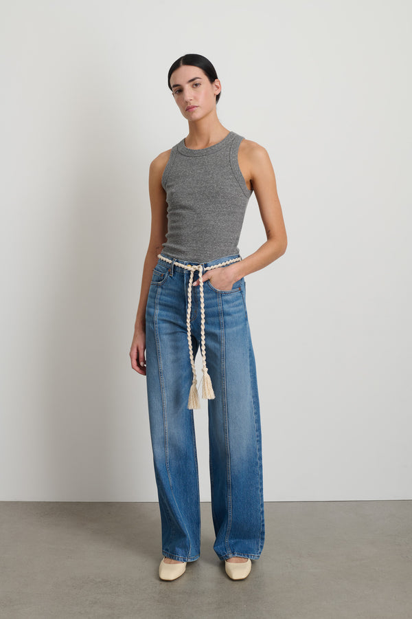 B Sides Fran Macramé Belt Ecru