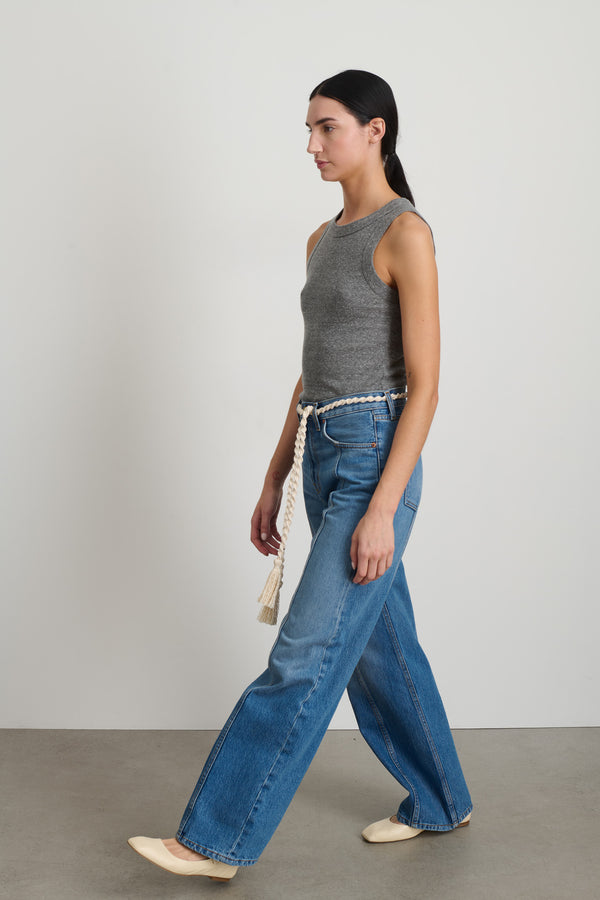 B Sides Fran Macramé Belt Ecru