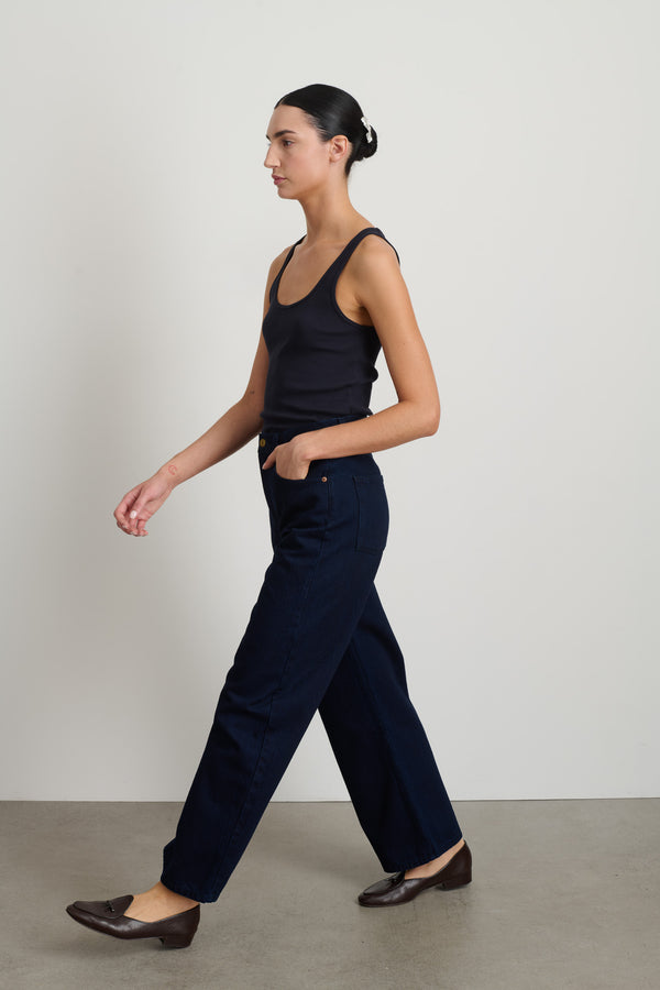 B Sides Leroy Mid Relaxed Bow Indigo Rinse