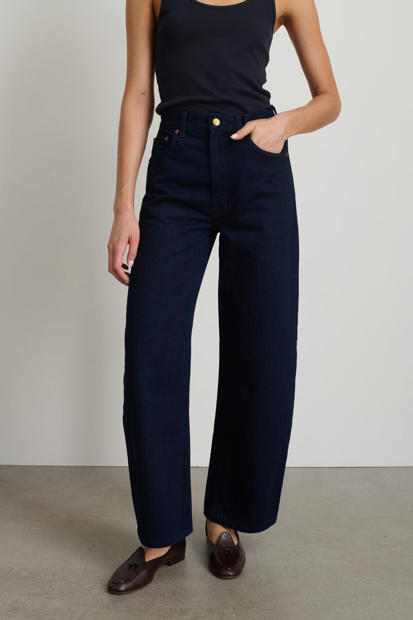 B Sides Leroy Mid Relaxed Bow Indigo Rinse