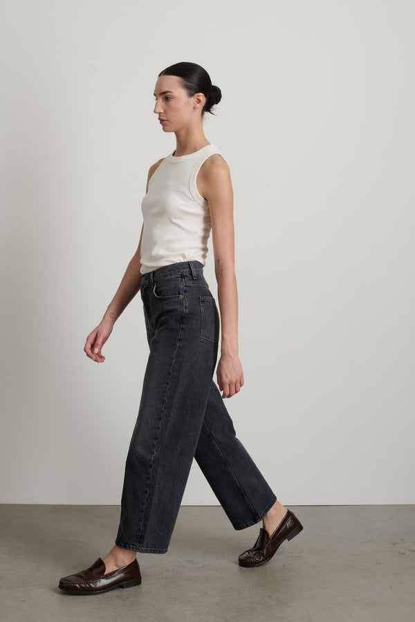 B Sides Leroy Mid Relaxed Bow Stil Black