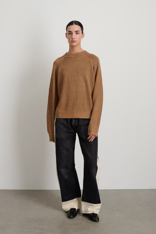 B Sides Lind Knit Crew Camel