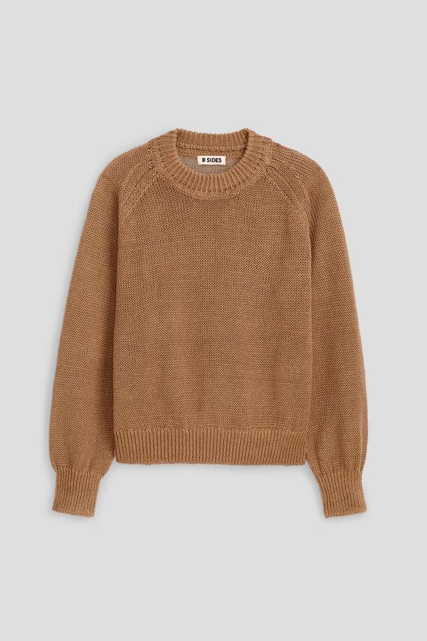 b sides Lind Knit Crew Camel