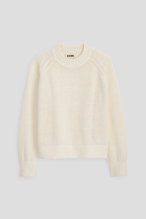 b sides Lind Knit Crew Ecrú