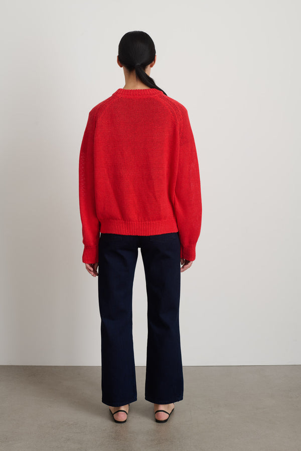 B Sides Lind Knit Crew Geranium