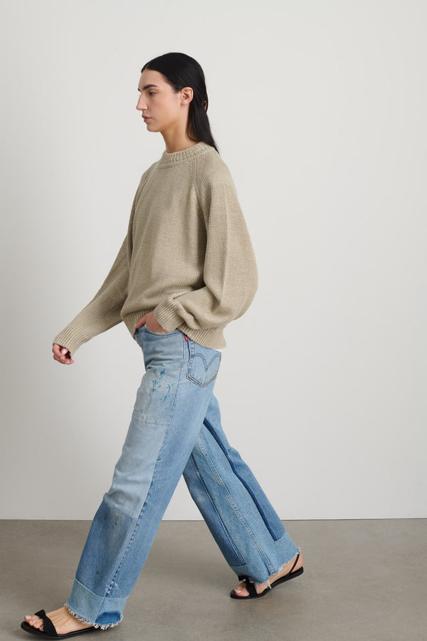 B Sides Lind Knit Crew Sand