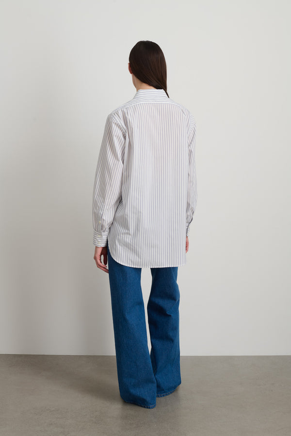 b Sides Louisa Shirt Navy White Stripe