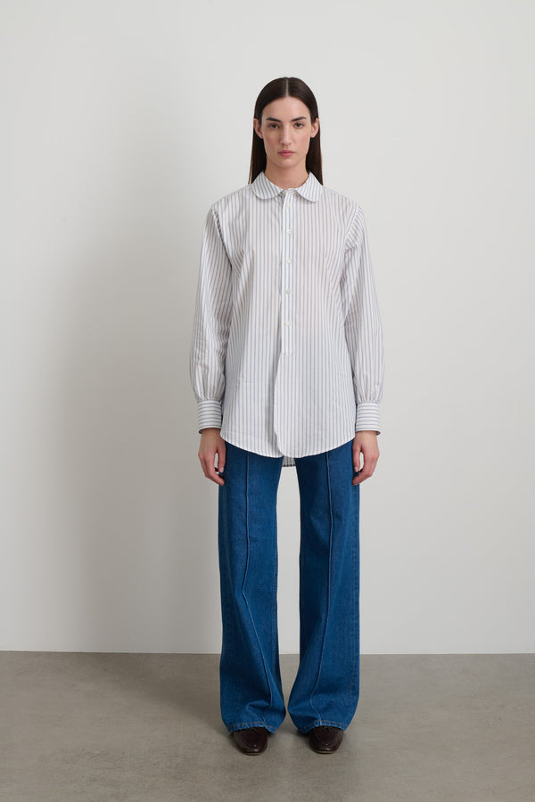 b sides Louisa Shirt Navy White Stripe