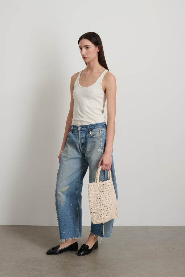 B Sides Nico Crochet Tote Ecrú
