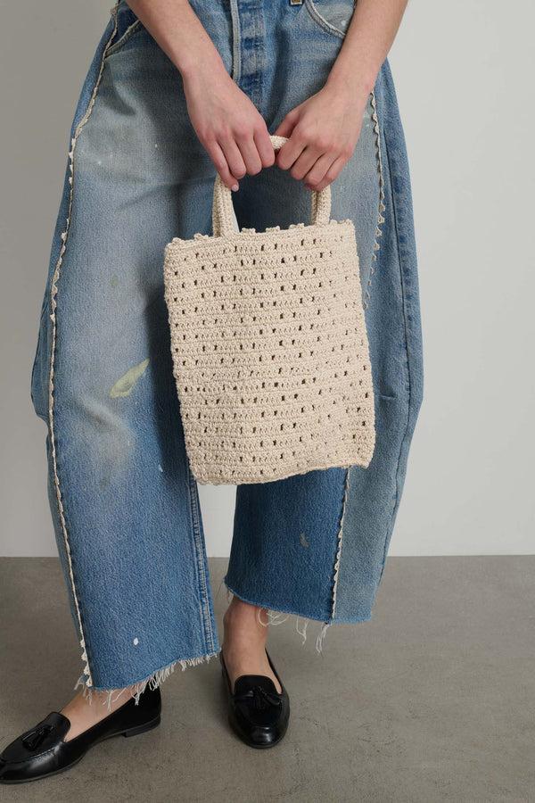 B Sides Nico Crochet Tote Ecrú