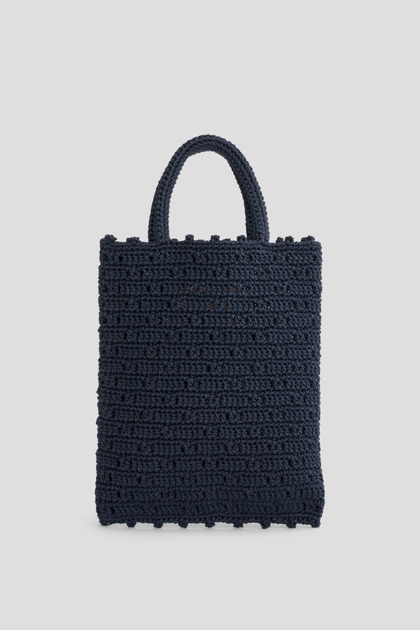 B Sides Nico Crochet Tote Navy