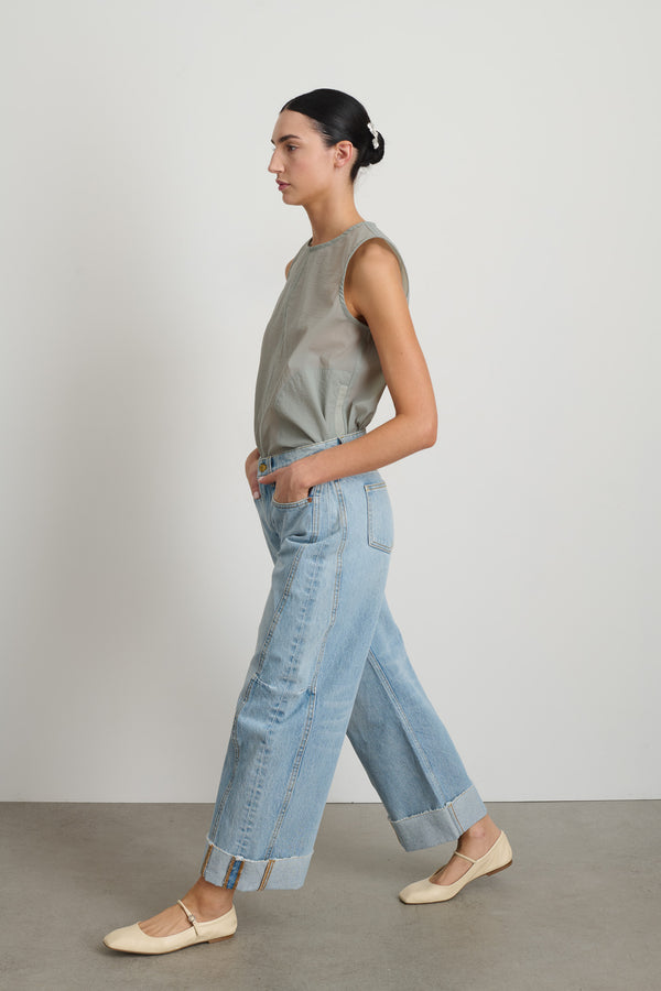 B Sides Relaxed Cuffed Lasso Jean Jac Wash