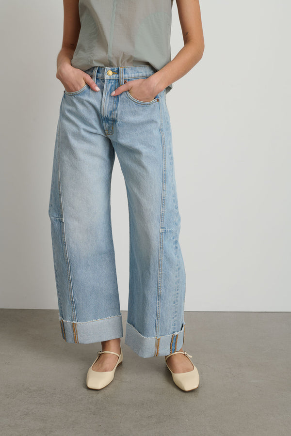 B Sides Relaxed Cuffed Lasso Jean Jac Wash
