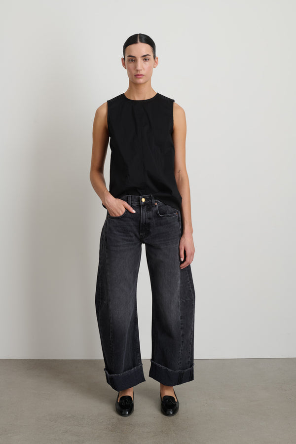 b sides Relaxed Cuffed Lasso Jean Stil Black