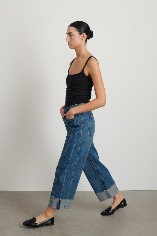 B Sides Relaxed Cuffed Lasso Jean Vista Blue