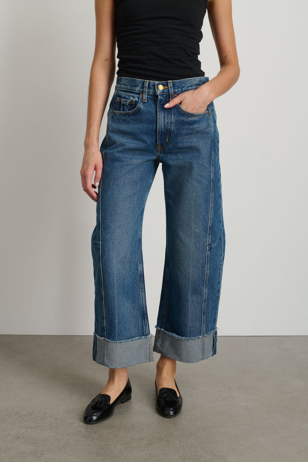 B Sides Relaxed Cuffed Lasso Jean Vista Blue