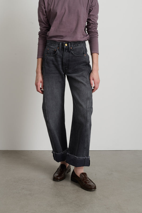 B Sides Relaxed Long Lasso Jean Stil Black