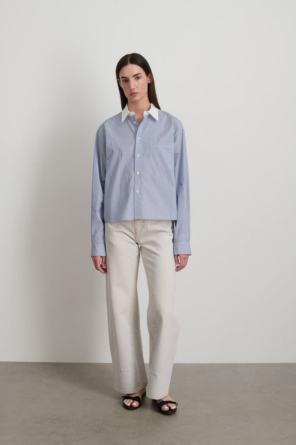 b sides Sandra Shirt Navy/White Stripe