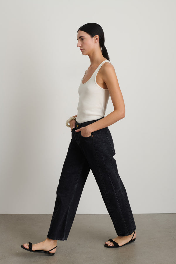 B Sides Slim Lasso Jean Stil Black