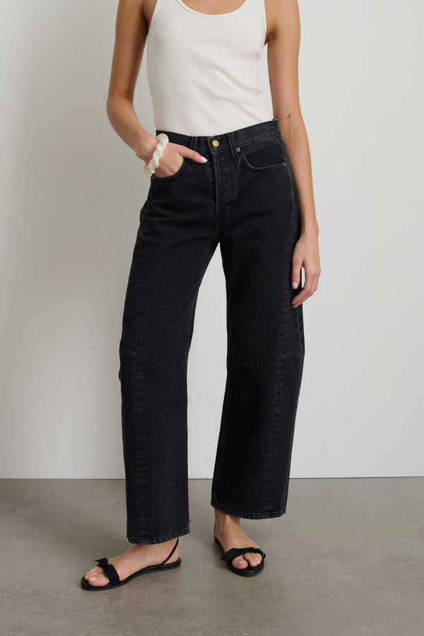 B Sides Slim Lasso Jean Stil Black