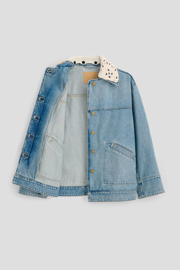 B Sides Stadium Jacket Jac Wash / Crochet Collar