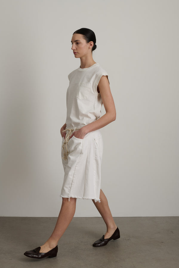 B Sides Vintage Lasso Short Vintage White