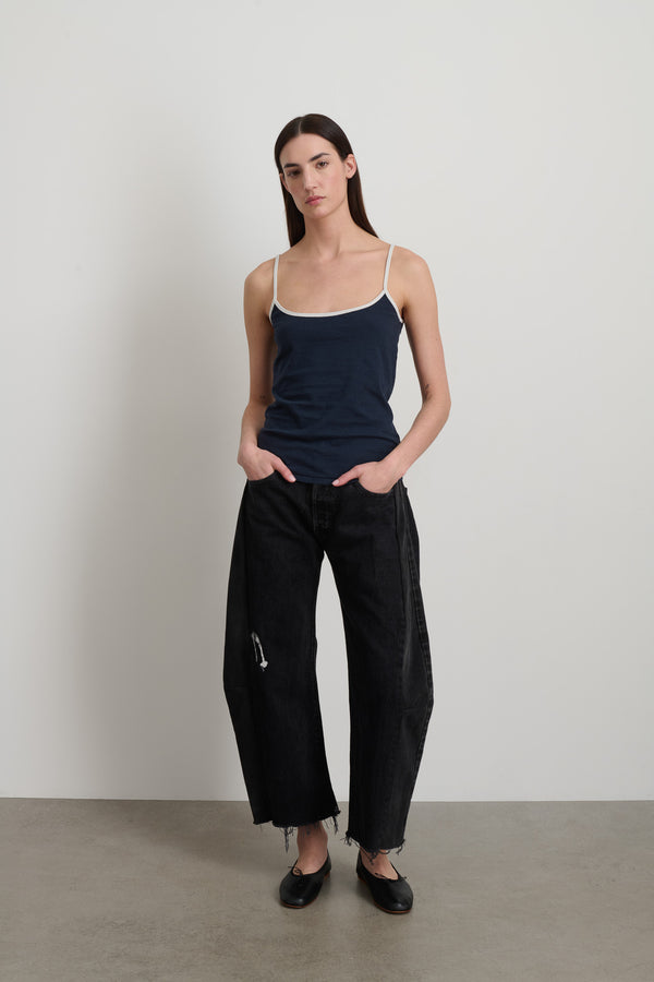 B Sides Zora Ringer Tank Navy / White