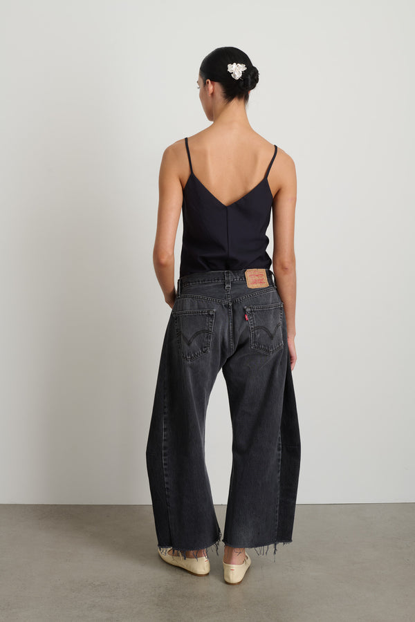B Sides Vintage Lasso Jean Slouch Crop Classic Black