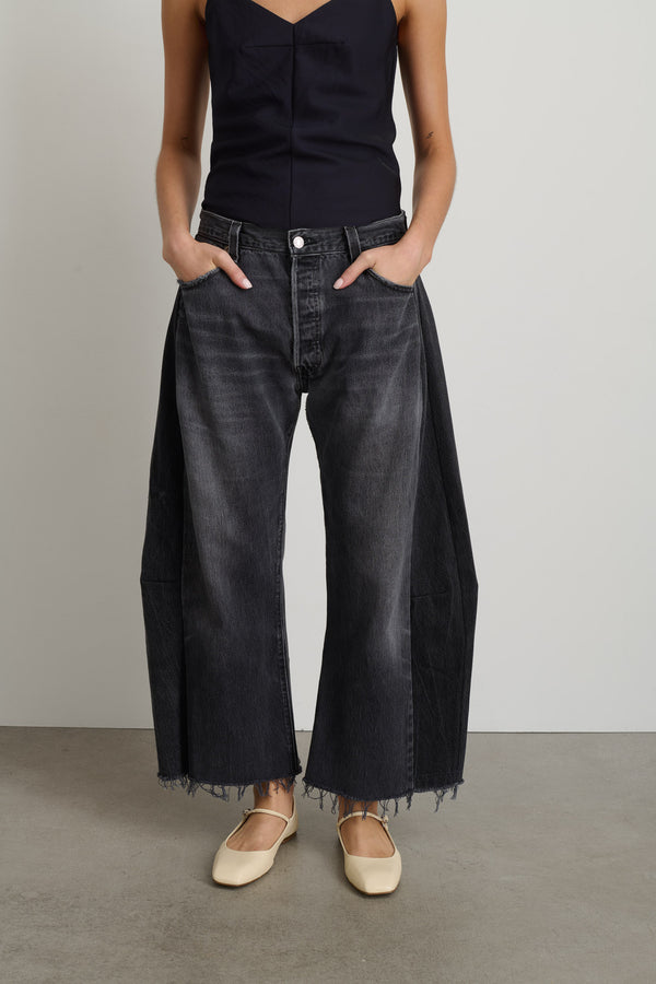 B Sides Vintage Lasso Jean Slouch Crop Classic Black